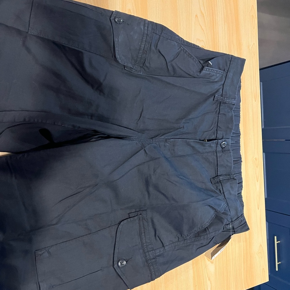 Women's Wide Leg Black Cargo Pants